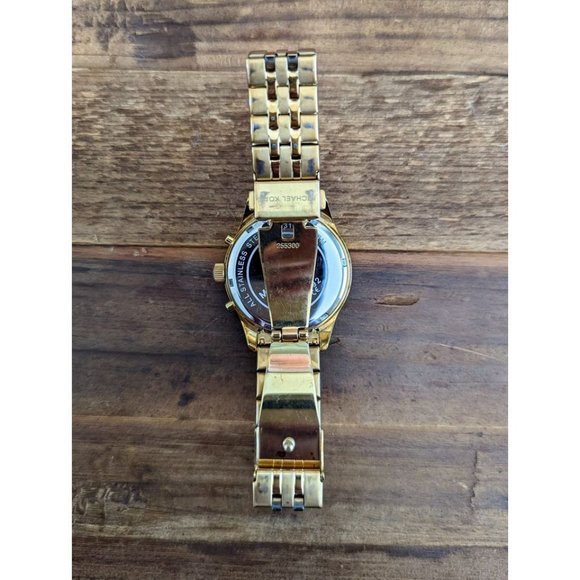 Ladies Michael Kors Chronograph Watch MK5192 Gold-Tone Finish